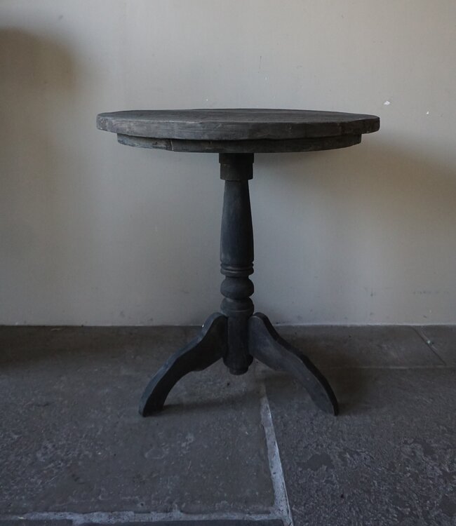 Rene Houtman Wijntafel | Teakhout | D70 x H75 cm | Nr 1