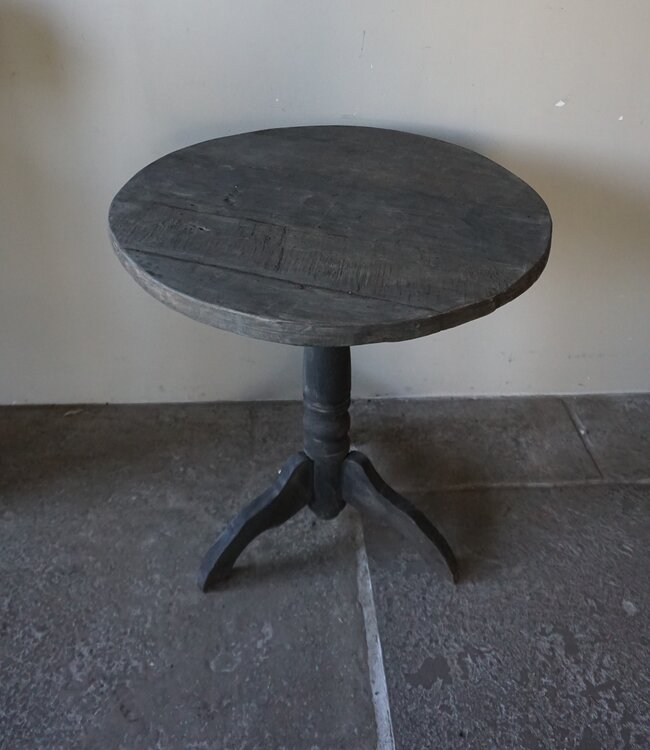 Rene Houtman Wijntafel | Teakhout | D70 x H75 cm | Nr 1