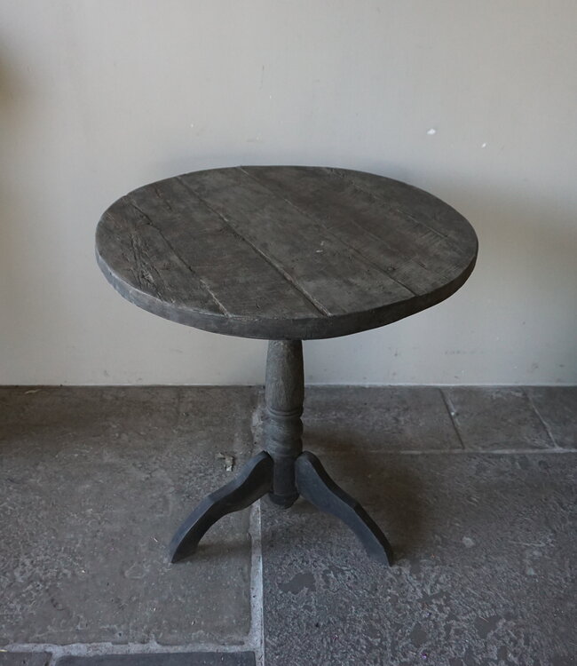 Rene Houtman Wijntafel | Teakhout | D70 x H75 cm | Nr 2