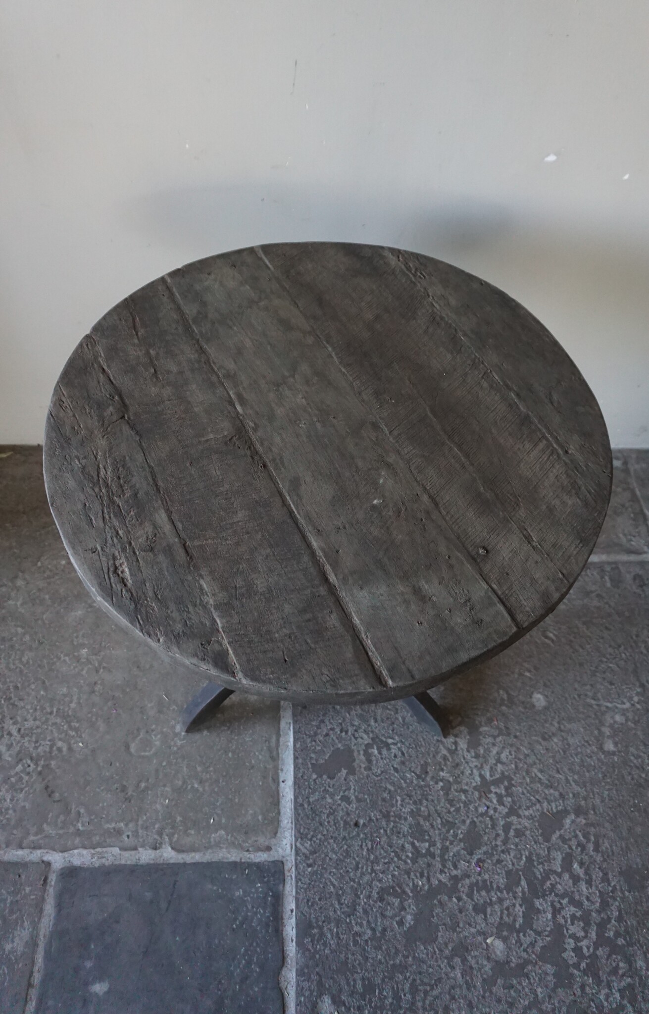 Rene Houtman Wijntafel | Teakhout | D70 x H75 cm | Nr 2