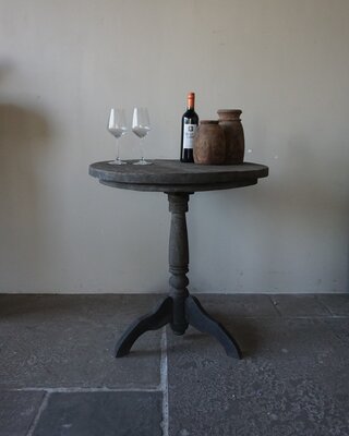 Rene Houtman Wijntafel | Teakhout | D70 x H75 cm | Nr 2