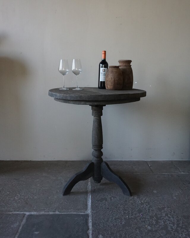 Rene Houtman Wijntafel | Teakhout | D70 x H75 cm | Nr 2