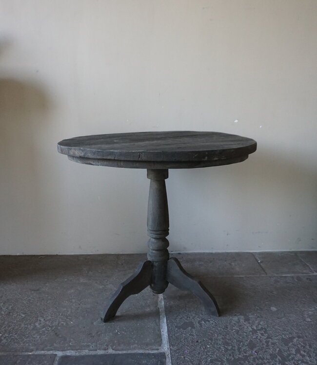 Rene Houtman Wijntafel | Teakhout | D80 x H75 cm | Nr 1