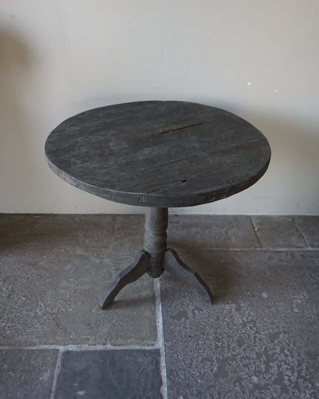 Rene Houtman Wijntafel | Teakhout | D80 x H75 cm | Nr 1