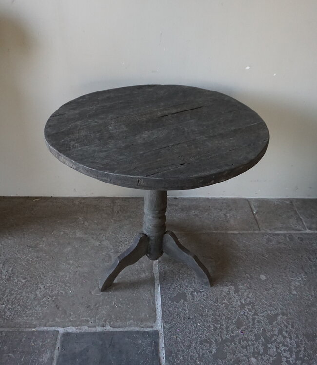 Rene Houtman Wijntafel | Teakhout | D80 x H75 cm | Nr 1