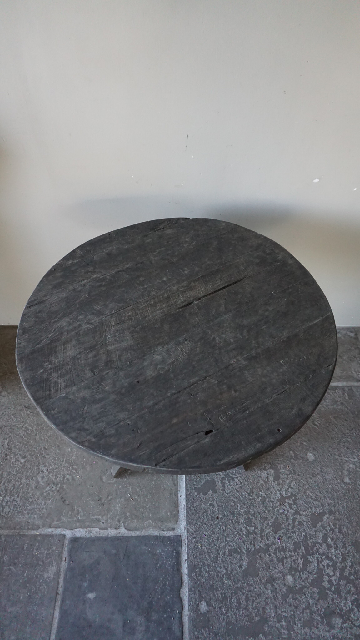 Rene Houtman Wijntafel | Teakhout | D80 x H75 cm | Nr 1
