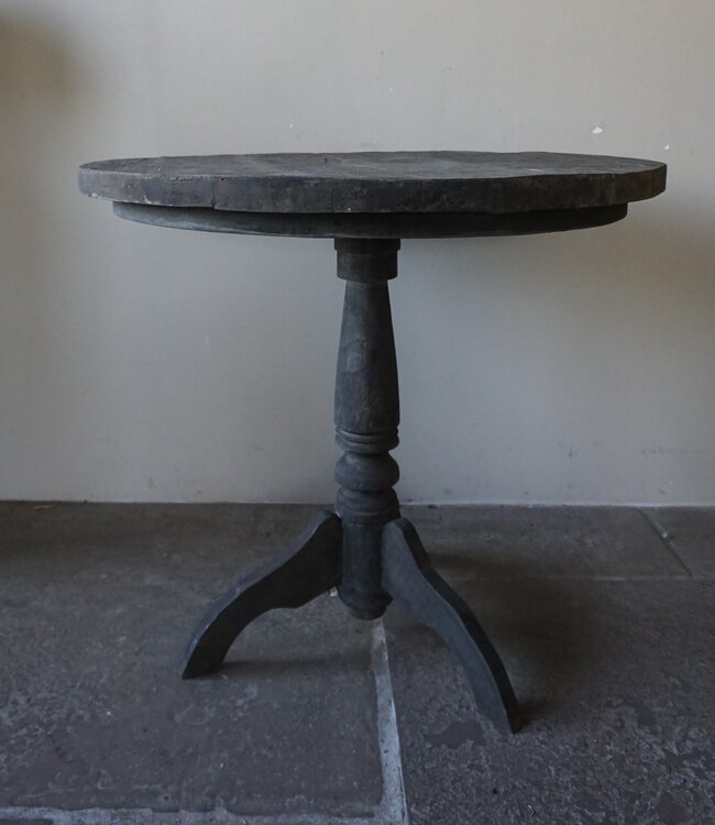 Rene Houtman Wijntafel | Teakhout | D80 x H75 cm | Nr 2