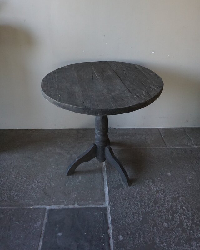 Rene Houtman Wijntafel | Teakhout | D80 x H75 cm | Nr 2