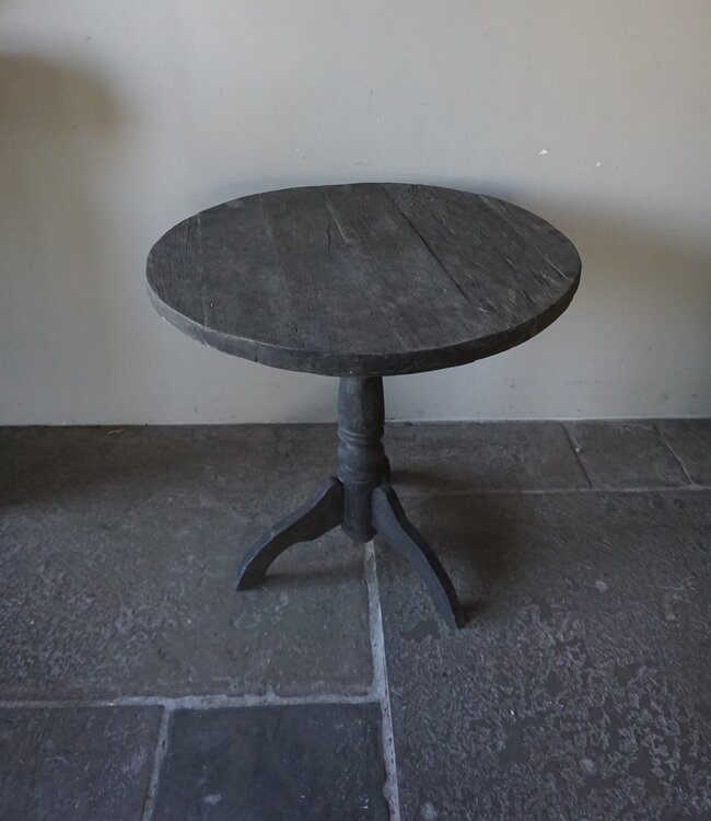 Rene Houtman Wijntafel | Teakhout | D80 x H75 cm | Nr 2