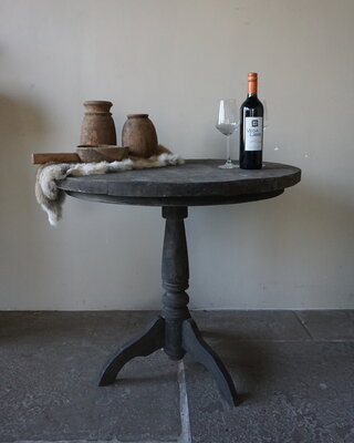Rene Houtman Wijntafel | Teakhout | D80 x H75 cm | Nr 2