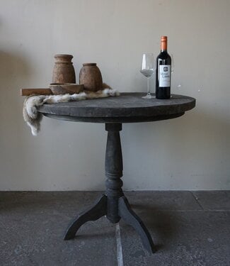 Rene Houtman Wijntafel | Teakhout | D80 x H75 cm | Nr 2