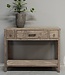be-uniq Oud Houten Wandtafel | 3 lades | H80 x B100 x D40 cm