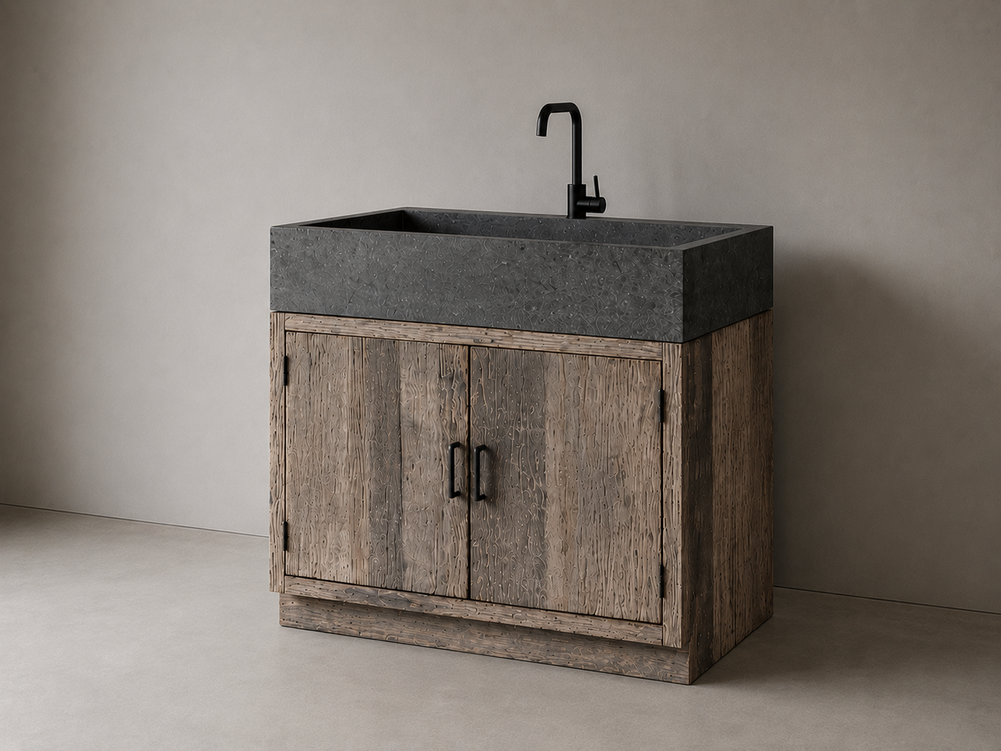 Be-Uniq 2-Deurs Kast Met Spoelbak + Kraangat | K002