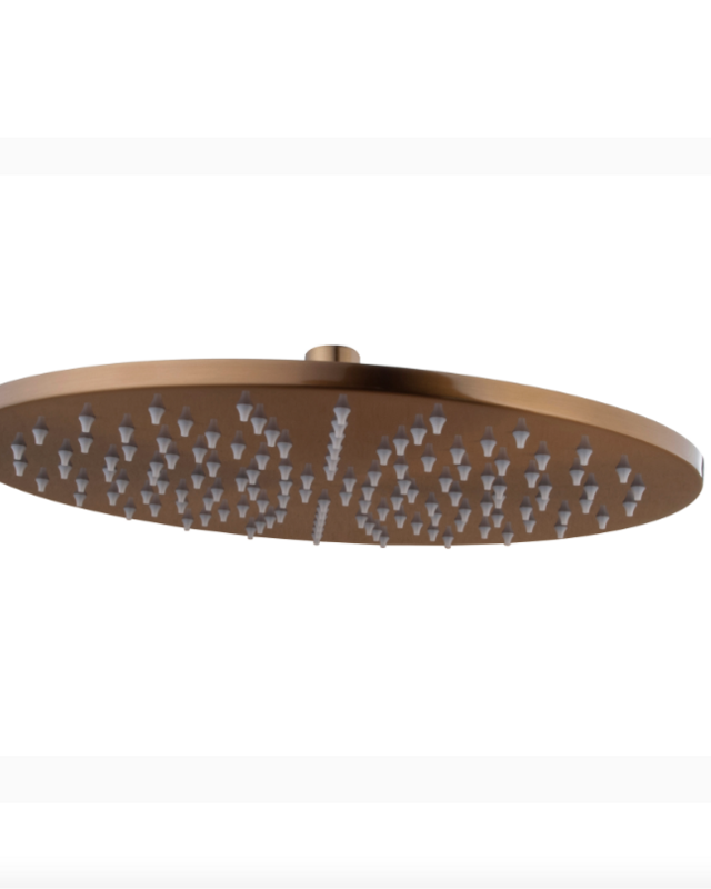 Wiesbaden UniMatch Hoofddouche | Rond | 25 x 0,8 cm | Geborsteld Brons Koper