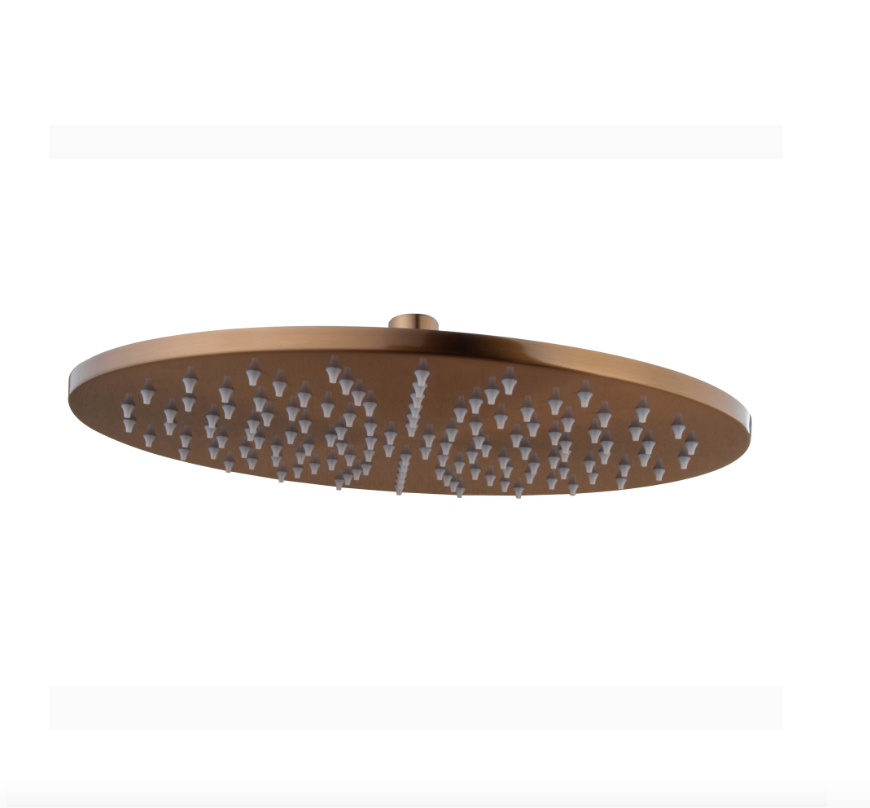 Wiesbaden UniMatch Hoofddouche | Rond | 25 x 0,8 cm | Geborsteld Brons Koper