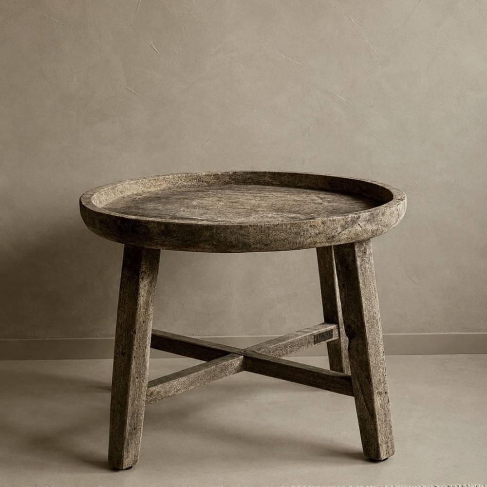 Luksa Home Collection Bijzettafel Suria Rond H60 x B45 Cm Hout