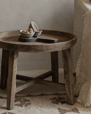 Luksa Home Collection Bijzettafel Suria Rond H60 x B45 Cm Hout