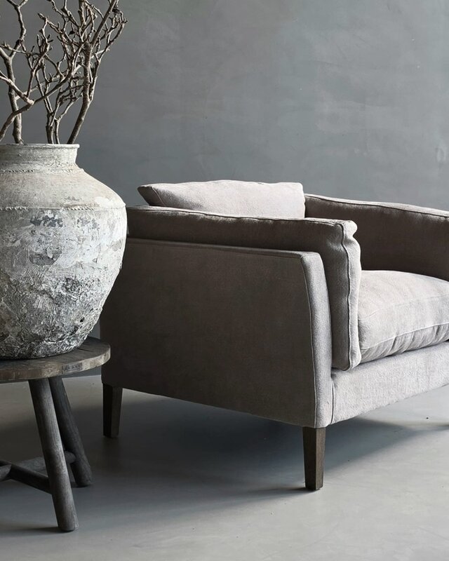 Luksa Home Collection Fauteuil Gijs Stof Taupe 89x106x73 cm