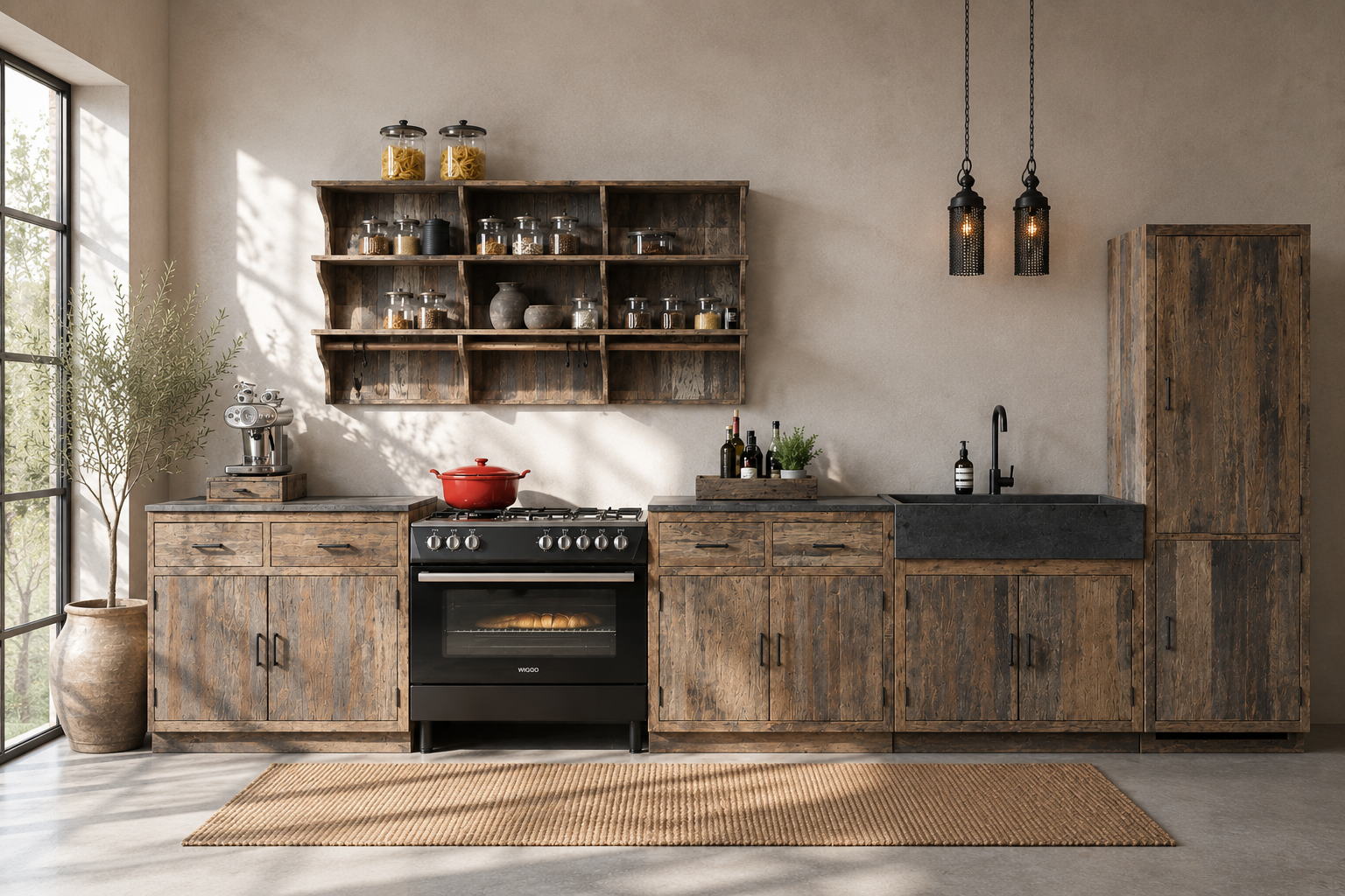 Be-Uniq Landelijk Oud Houten Keuken | Mix & Match