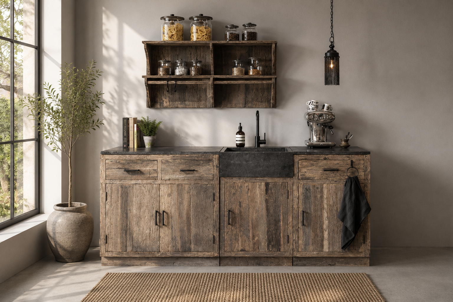 Be-Uniq Landelijke Keuken Met Smalle Spoelbak | Mix & Match