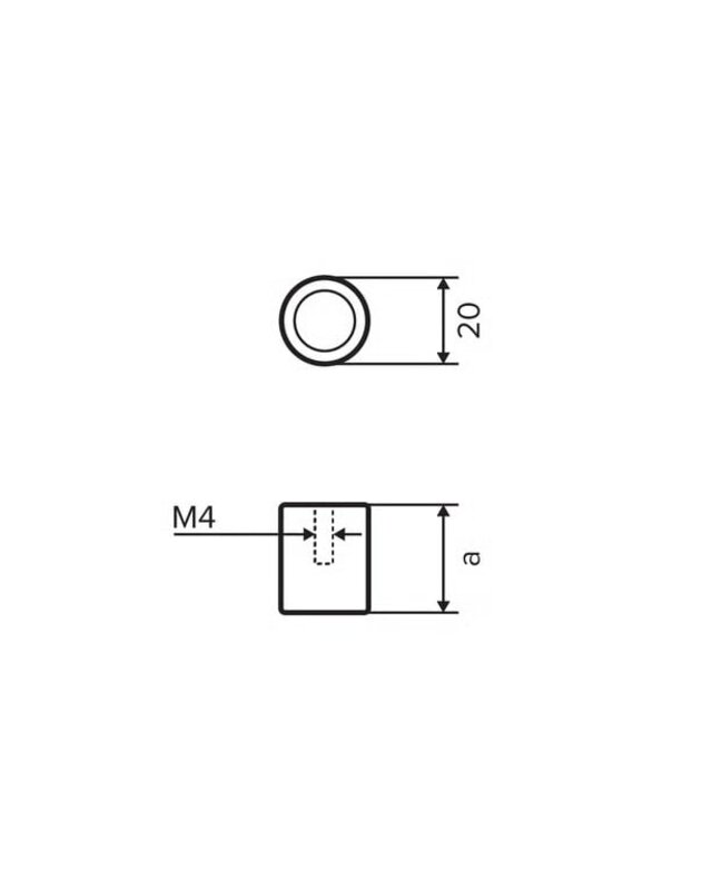 dauby STUK MEUBELKNOP PCAST-25 | MAT WIT BRONS (WBS)