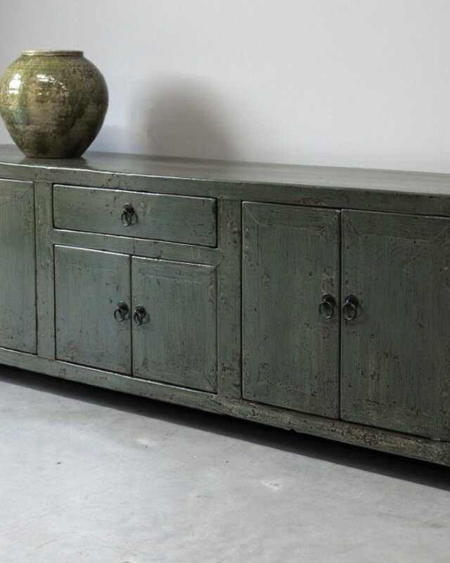 Be-Uniq Oud TV-Dressoir | Groen | China | H60 x B176 x D42 cm