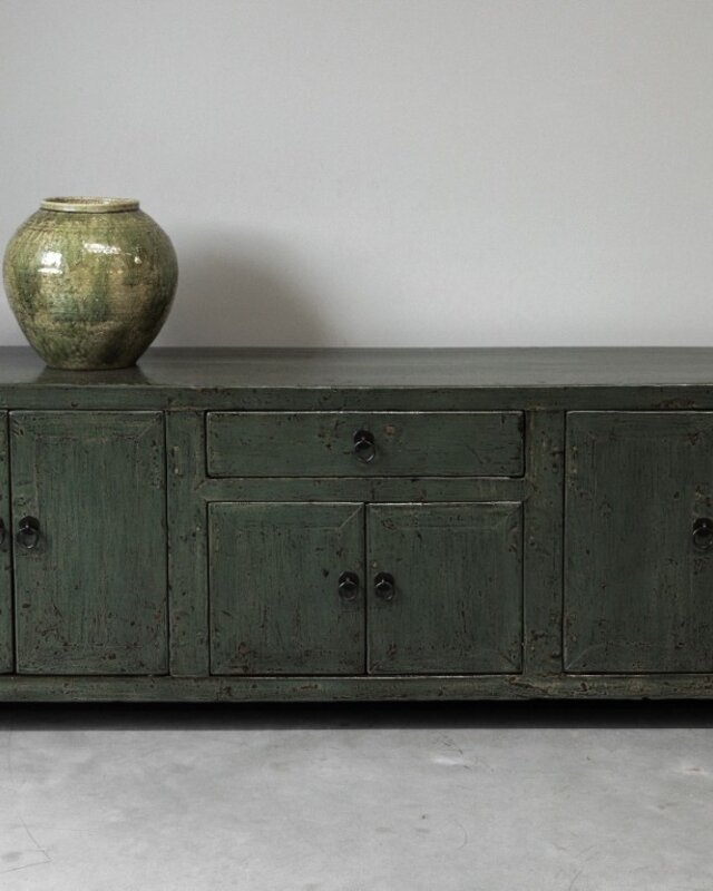 Be-Uniq Oud TV-Dressoir | Groen | China | H60 x B176 x D42 cm