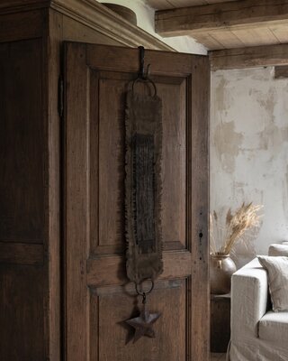 Rene Houtman Deurhanger Leem 110 x 15 Cm Bruin Kerst Decoratie