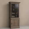 Vitrinekast Rani Natural Grey Wash H220 x B75 x D50 Cm