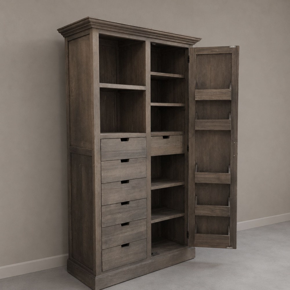 Luksa Home Collection Opbergkast Archivaris Deur & 6 Lades - H200 x B100 x D45 Cm