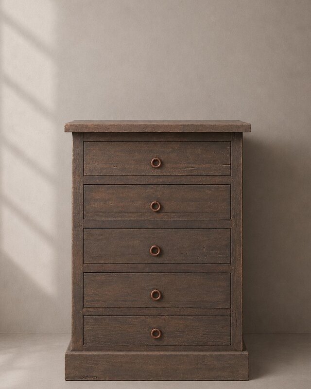 Luksa Home Collection Ladekast Suze Antique Grey H90 x B60 x D40 Cm