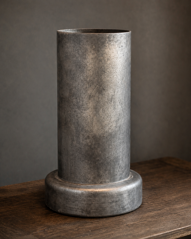 Rene Houtman Cilindervaas Zwart/Grijs Glas -2 Maten