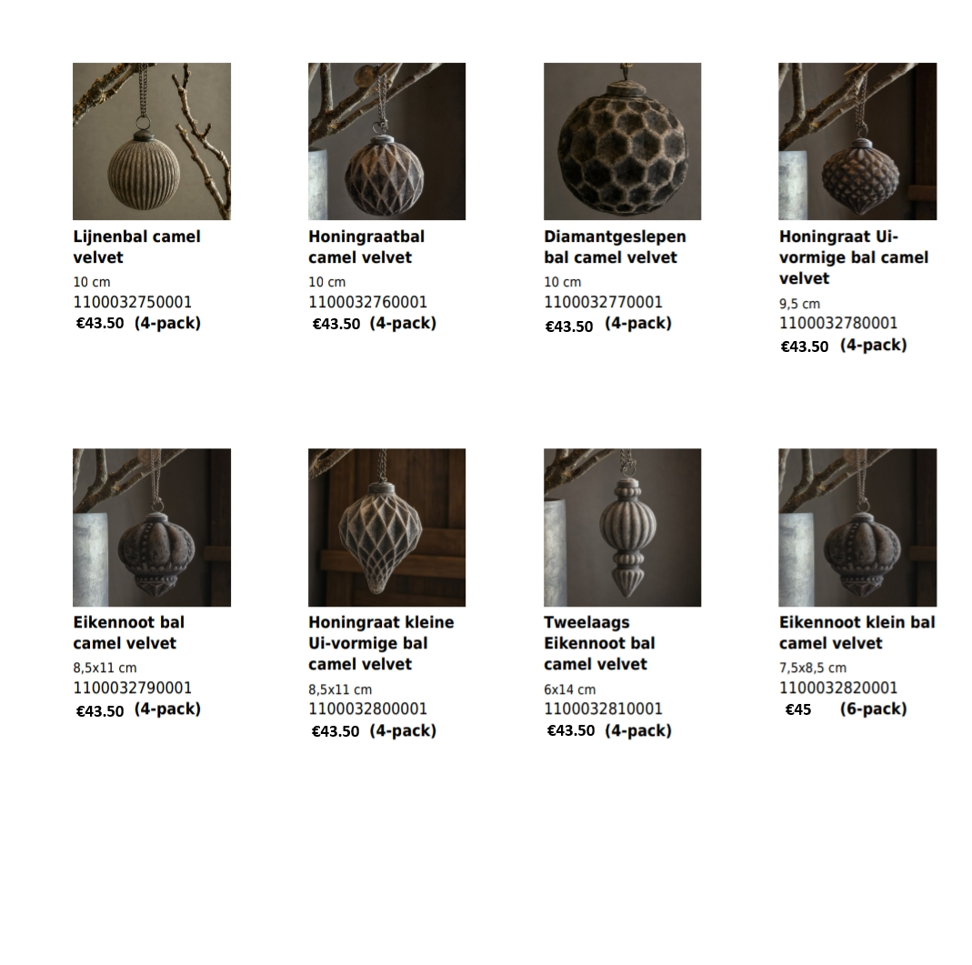 Rene Houtman Kerstballen Sober Stoer Sfeervol Hout - 8 Soorten