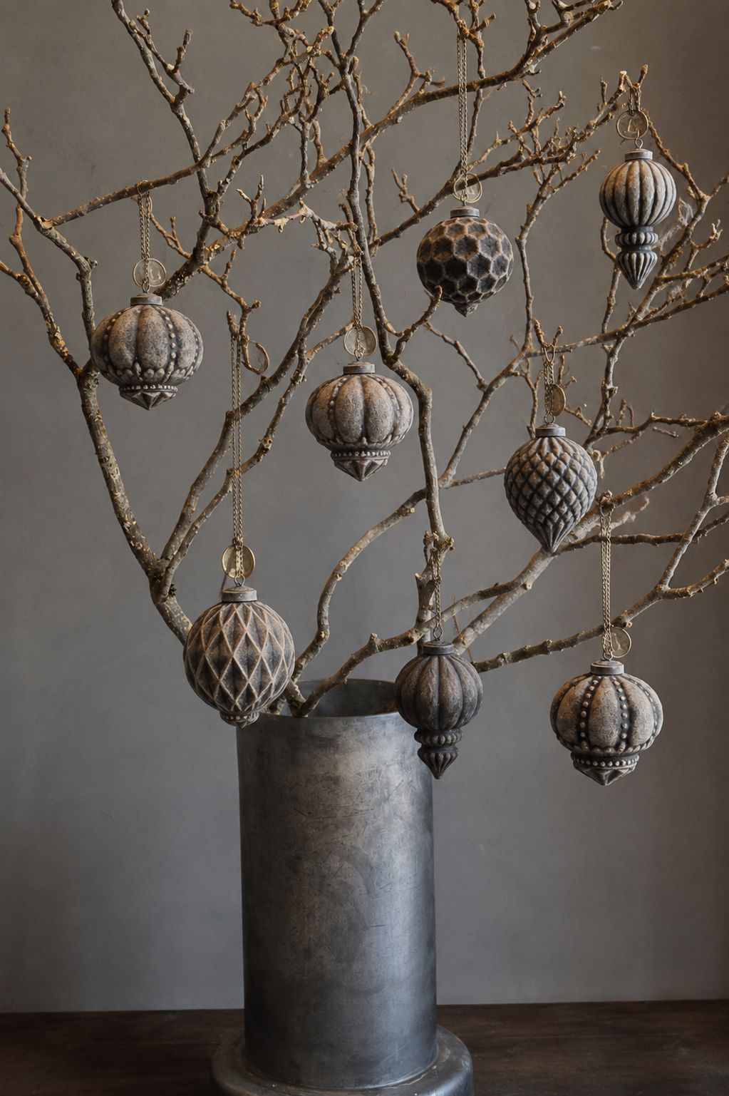 Rene Houtman Kerstballen Sober Stoer Sfeervol Hout - 8 Soorten