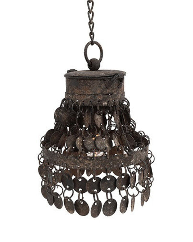 Rene Houtman Hanglamp Ramiro Grijs Metaal/Nikkel-15x15x39CM