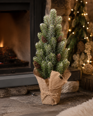 Rene Houtman Kerstboom Sneeuw Abia Glauca Groen-14x14x51CM