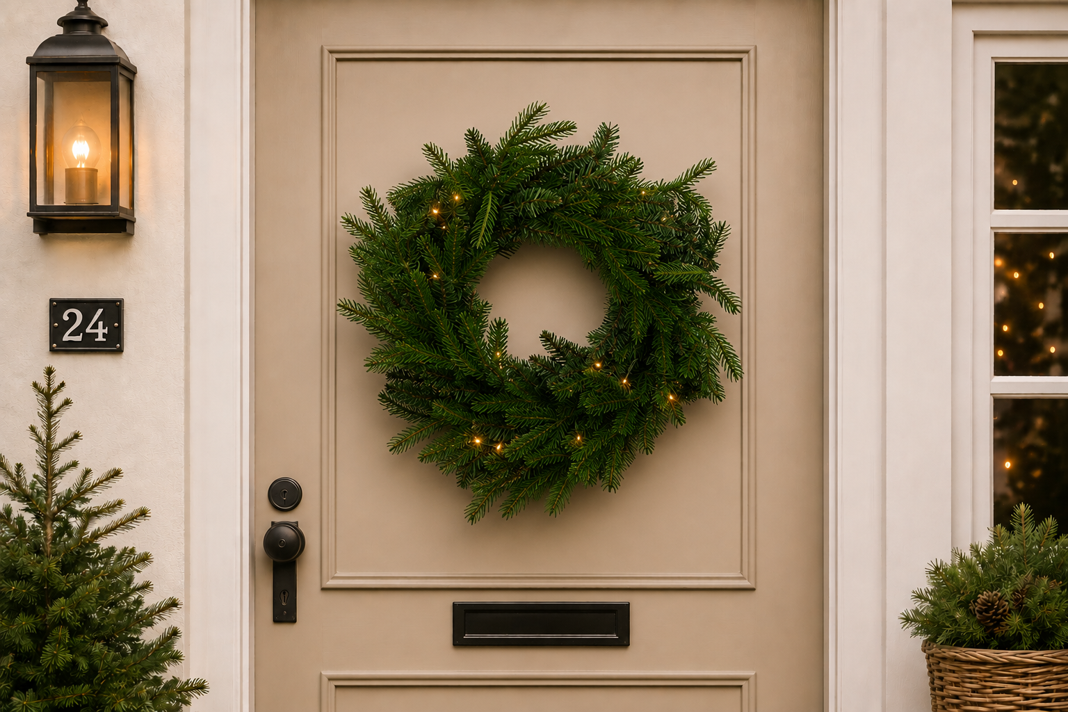 Rene Houtman Krans LED Abia S Groen-60x60x5CM