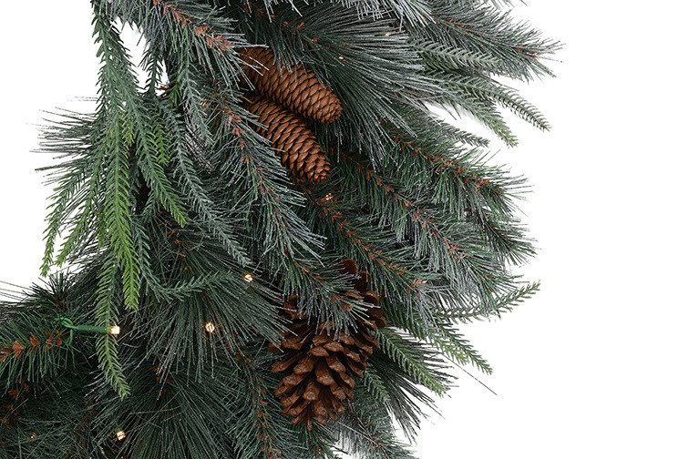 Rene Houtman Krans Led Abia Koreana S Groen Sneeuw - 60x60x5 Cm