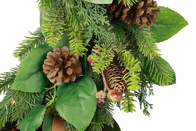 Rene Houtman Guirlande LED Dennenappel Jolie L d.groen-183x22x183CM