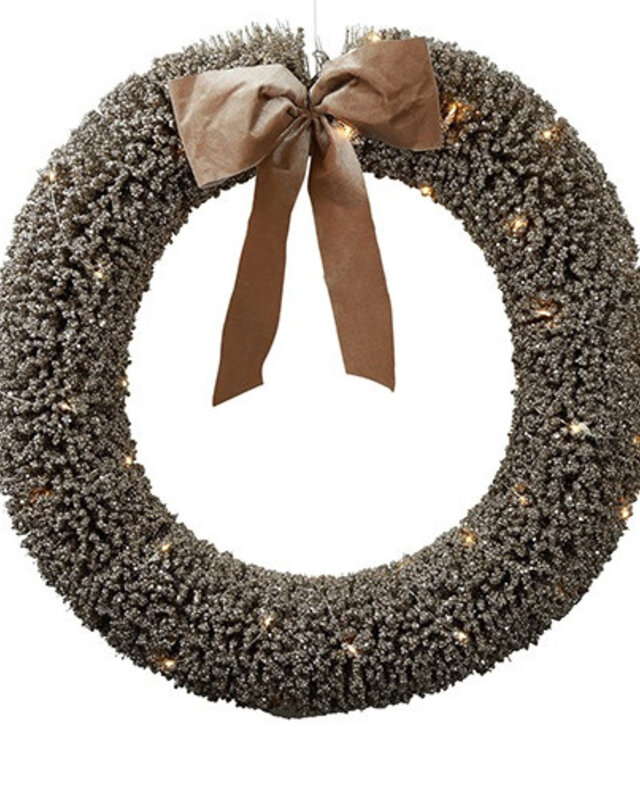 Rene Houtman Krans Strik Led Mily L Goud -60x12x60CM