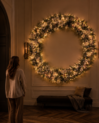 Rene Houtman Krans LED Unique XXXL Rozen Bloemen - 223.5x223.5x33 CM
