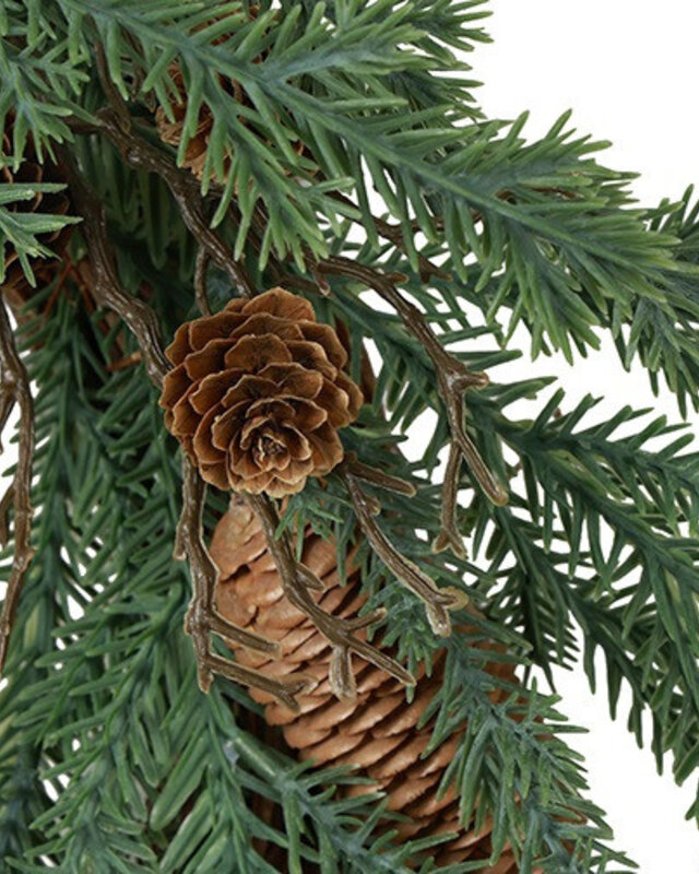 Rene Houtman Krans Dennenappel Pina S groen-23x23x6CM
