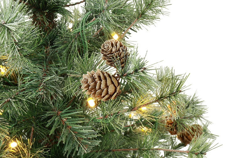 Rene Houtman LED Kerstboom Op Stam Abia Concolor Groen/Sneeuw - 3 Maten