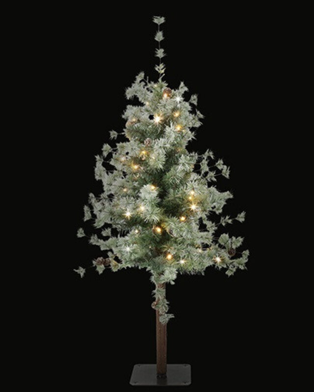 Rene Houtman LED Kerstboom Op Stam Abia Concolor Groen/Sneeuw - 2 Maten