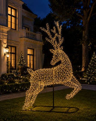 Rene Houtman Hert Nester XXXL LED Op Voet Tuin - 337 x 204 x 66 Cm