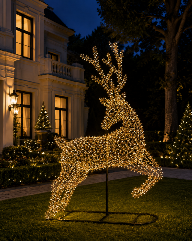 Rene Houtman Hert Nester XXXL LED Op Voet Tuin - 337 x 204 x 66 Cm