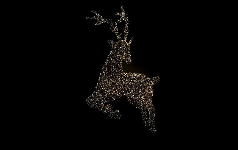 Rene Houtman Hert Nester XXXL LED Op Voet Tuin - 337 x 204 x 66 Cm