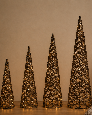 Rene Houtman LED Kerstboom Kegel Vero Bruin - 4 Maten