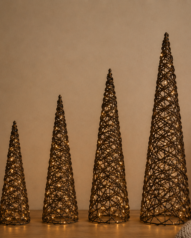 Rene Houtman LED Kerstboom Kegel Vero Bruin - 4 Maten