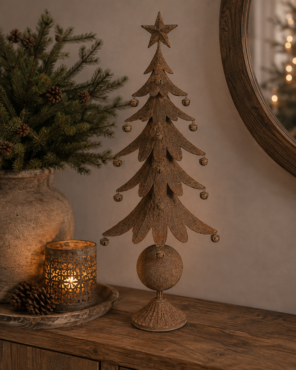 Rene Houtman Ornament Kerstboom Safa roest-25x12,5x65CM